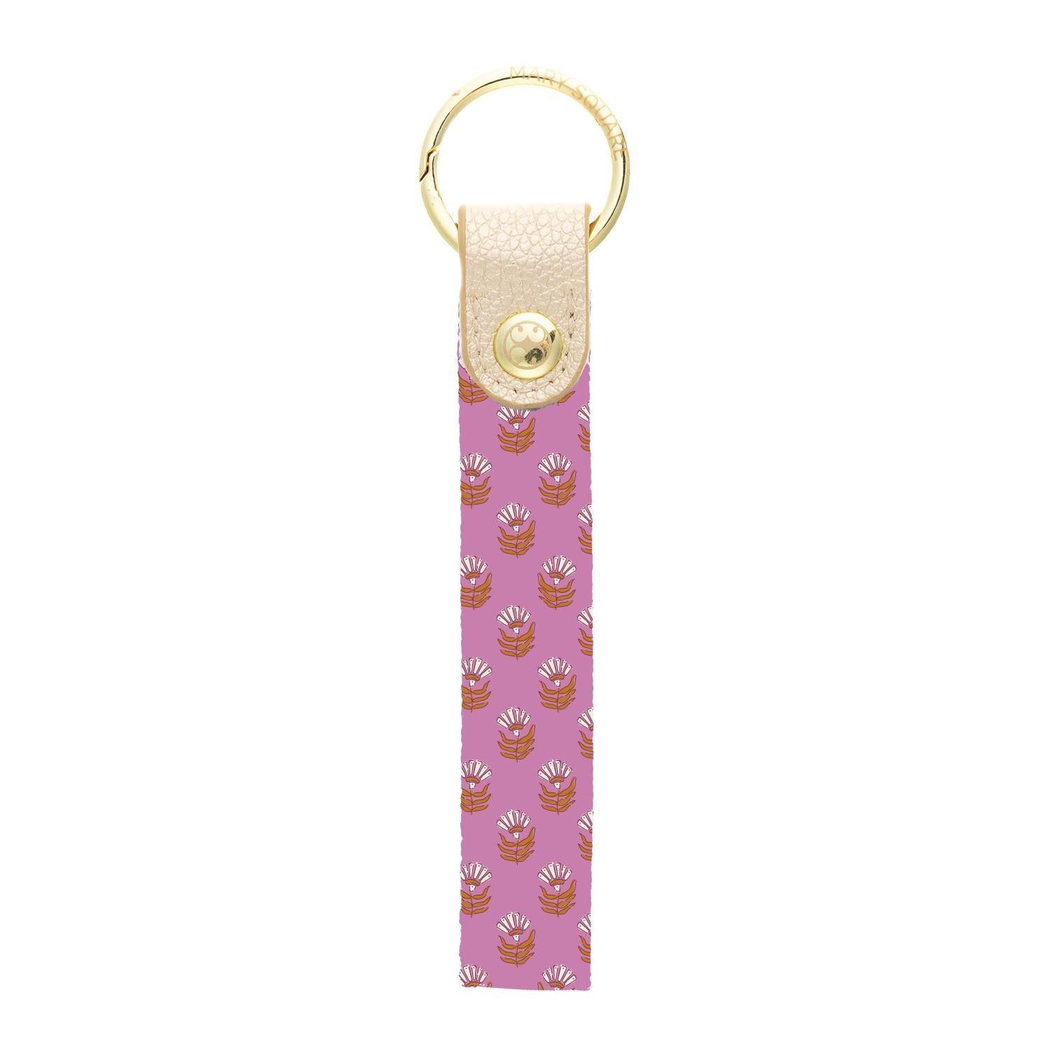 Key Fob Skinny Pink Floral Block by Mary Square at Confetti Gift and Party Tuscaloosa Alabama