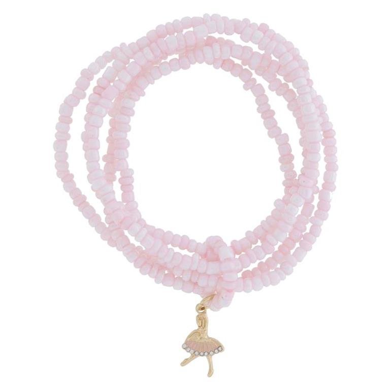 Kids 5 Strand Light Pink Beaded Bracelet by Jane Marie at Confetti Gift and Party