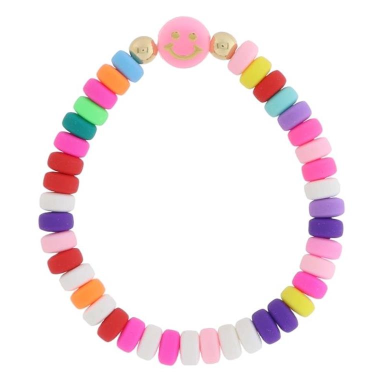 Kids Multi Color Rubber Beaded Bracelet by Jane Marie at Confetti Gift and Party