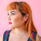 Kitsch Bow Earrings | Pink by Sunshine Studios at Confetti Gift and Party Tuscaloosa Alabama