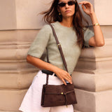 Lori Crossbody Bag - Bitter Chocolate Suedette