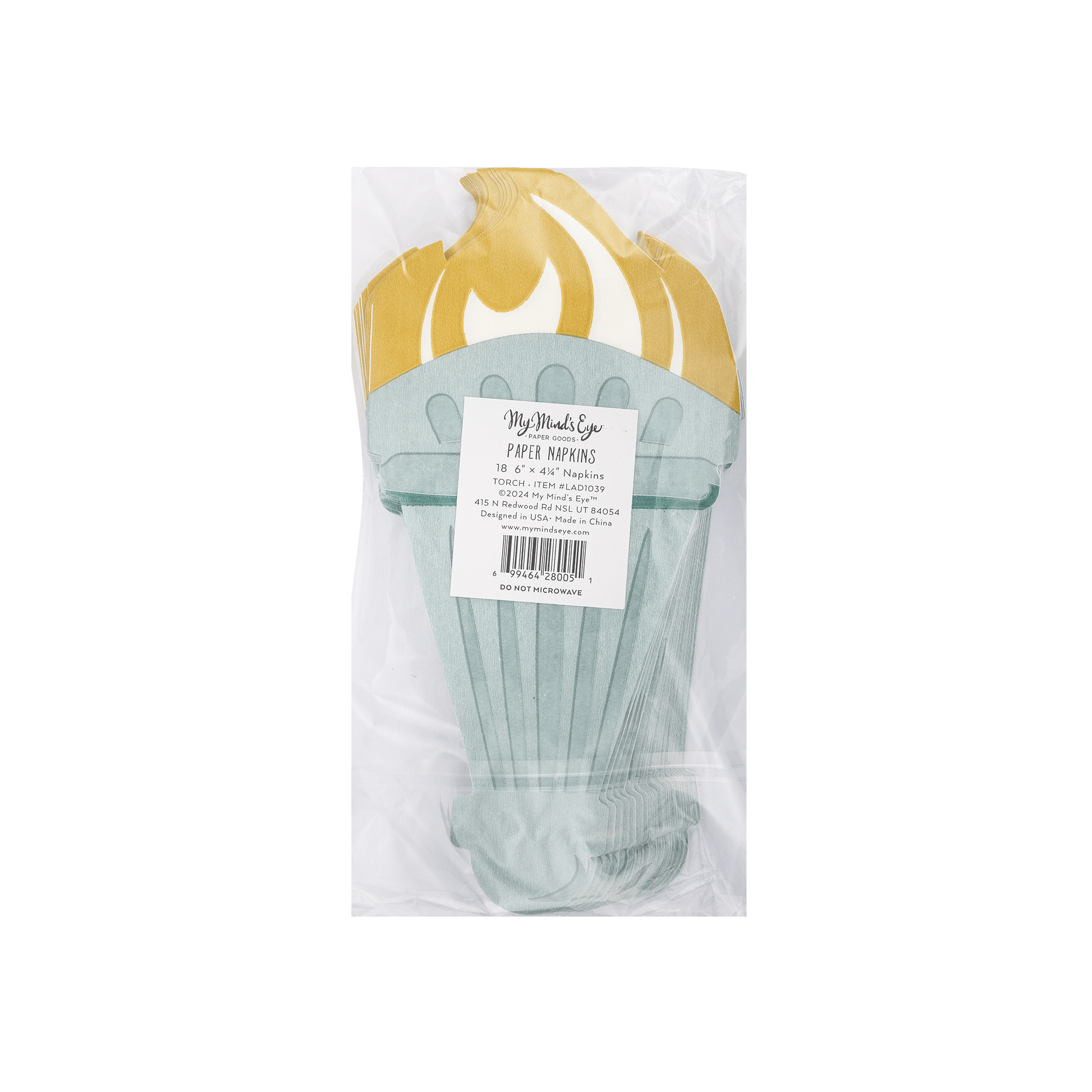 Lady Liberty Shaped Paper Dinner Napkin by My Mind’s Eye at Confetti Gift and Party Tuscaloosa Alabama