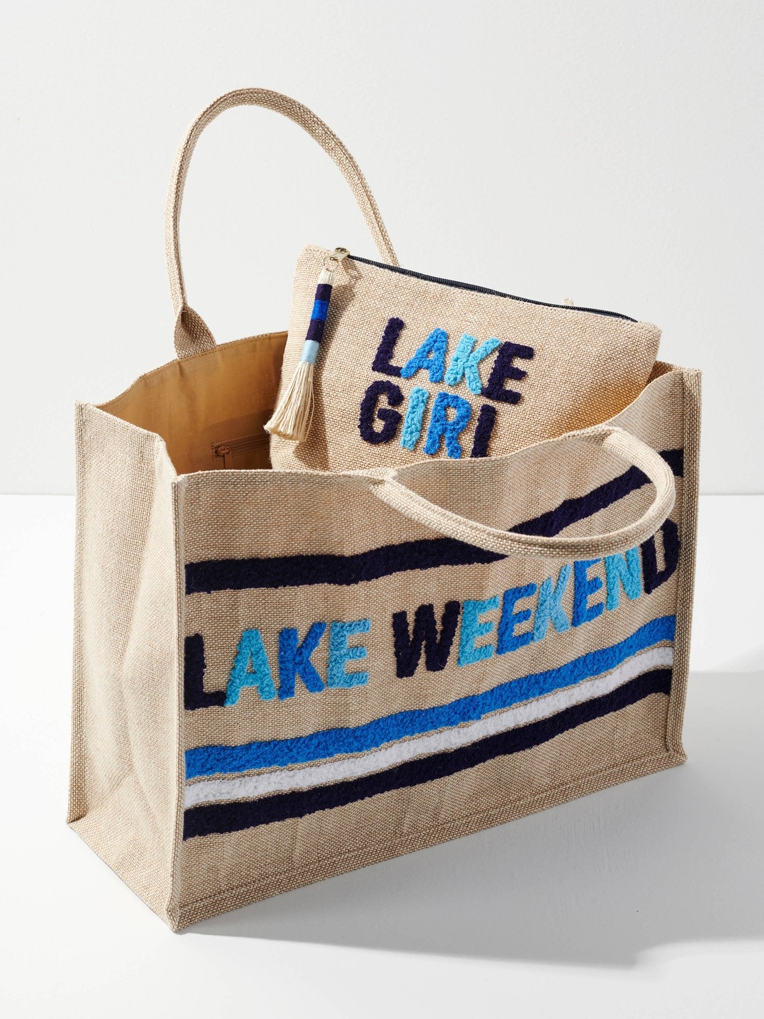 "LAKE WEKEEND" BEACH BAG by Shiraleah at Confetti Gift and Party Tuscaloosa Alabama
