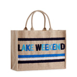 "LAKE WEKEEND" BEACH BAG by Shiraleah at Confetti Gift and Party Tuscaloosa Alabama