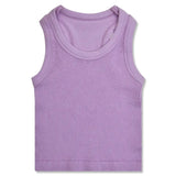 Lavender smocked racerback tank top for girls