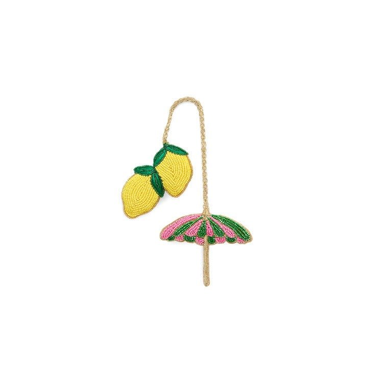 Lemon & Umbrella Beaded Bag Charm by Shiraleah at Confetti Gift and Party Tuscaloosa Alabama