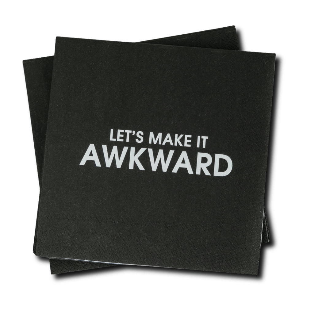 Let's Make It Awkward - Cocktail Napkins by Chez Gagné at Confetti Gift and Party Tuscaloosa Alabama