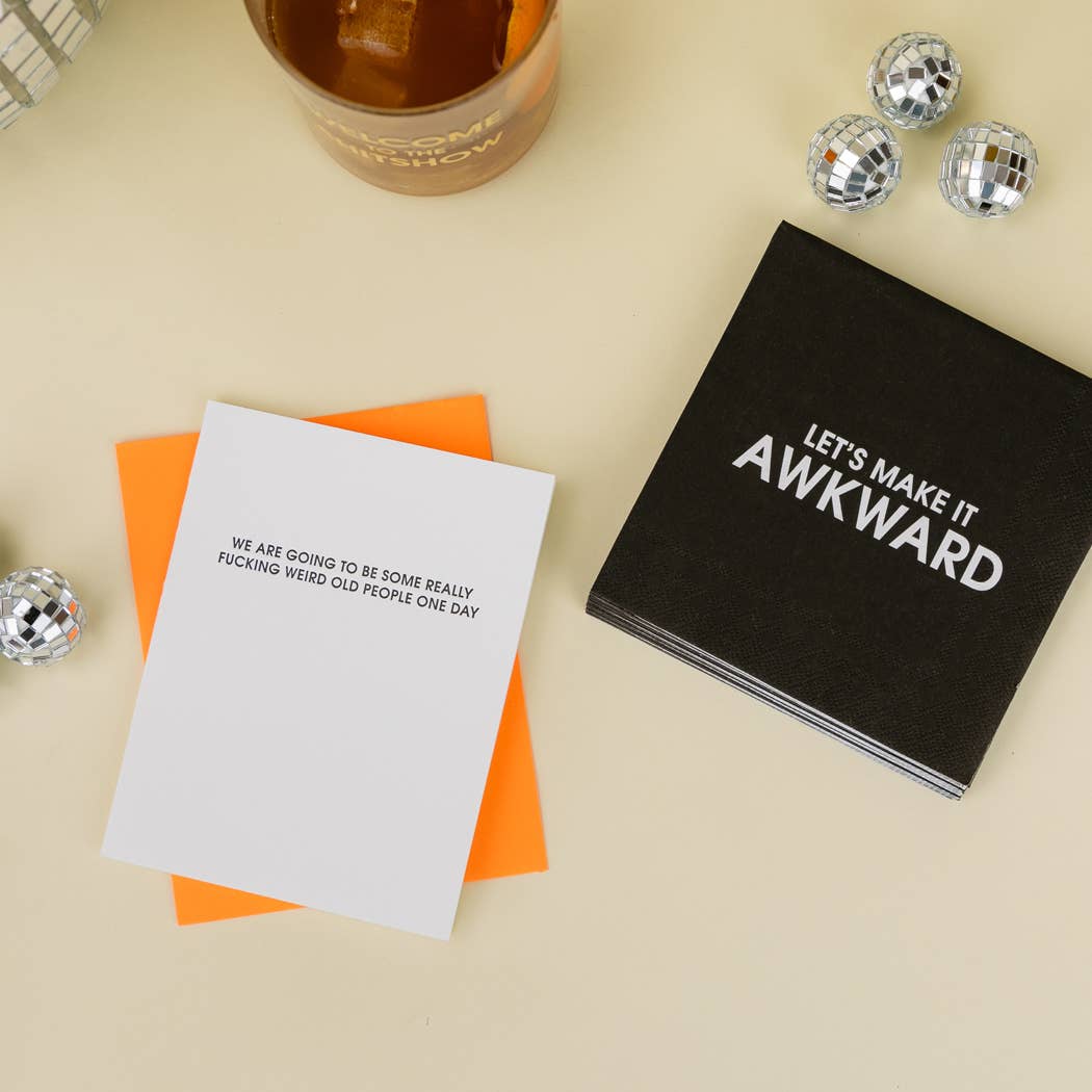 Let's Make It Awkward - Cocktail Napkins by Chez Gagné at Confetti Gift and Party Tuscaloosa Alabama
