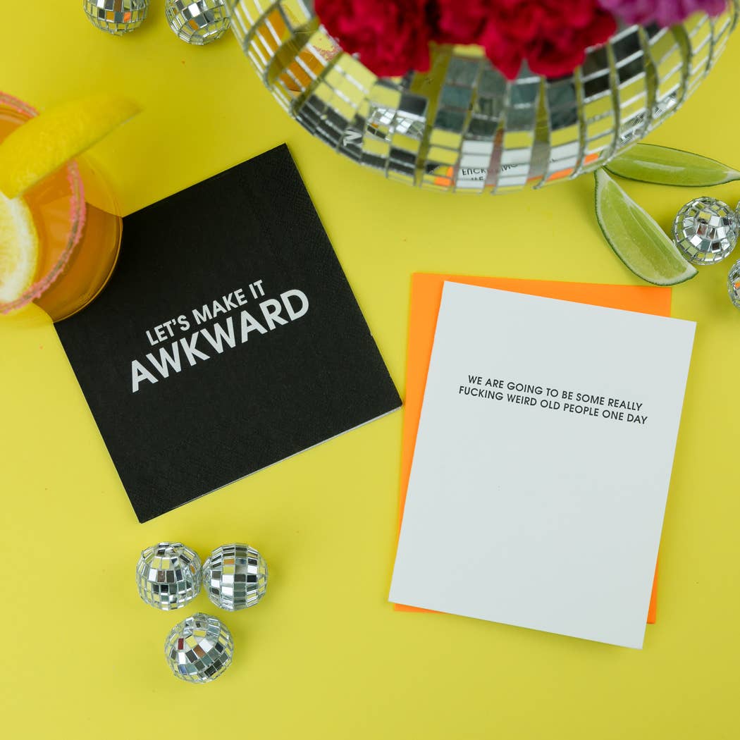 Let's Make It Awkward - Cocktail Napkins by Chez Gagné at Confetti Gift and Party Tuscaloosa Alabama