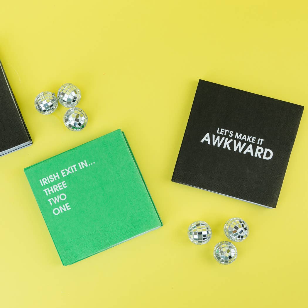 Let's Make It Awkward - Cocktail Napkins by Chez Gagné at Confetti Gift and Party Tuscaloosa Alabama