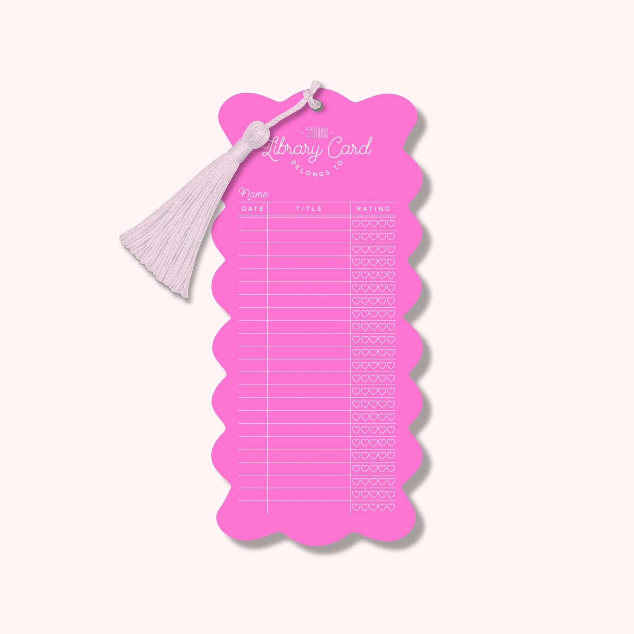 Library Card Bookmark with Tassel | Choose your Color by Cleary Lane at Confetti Gift and Party Tuscaloosa Alabama