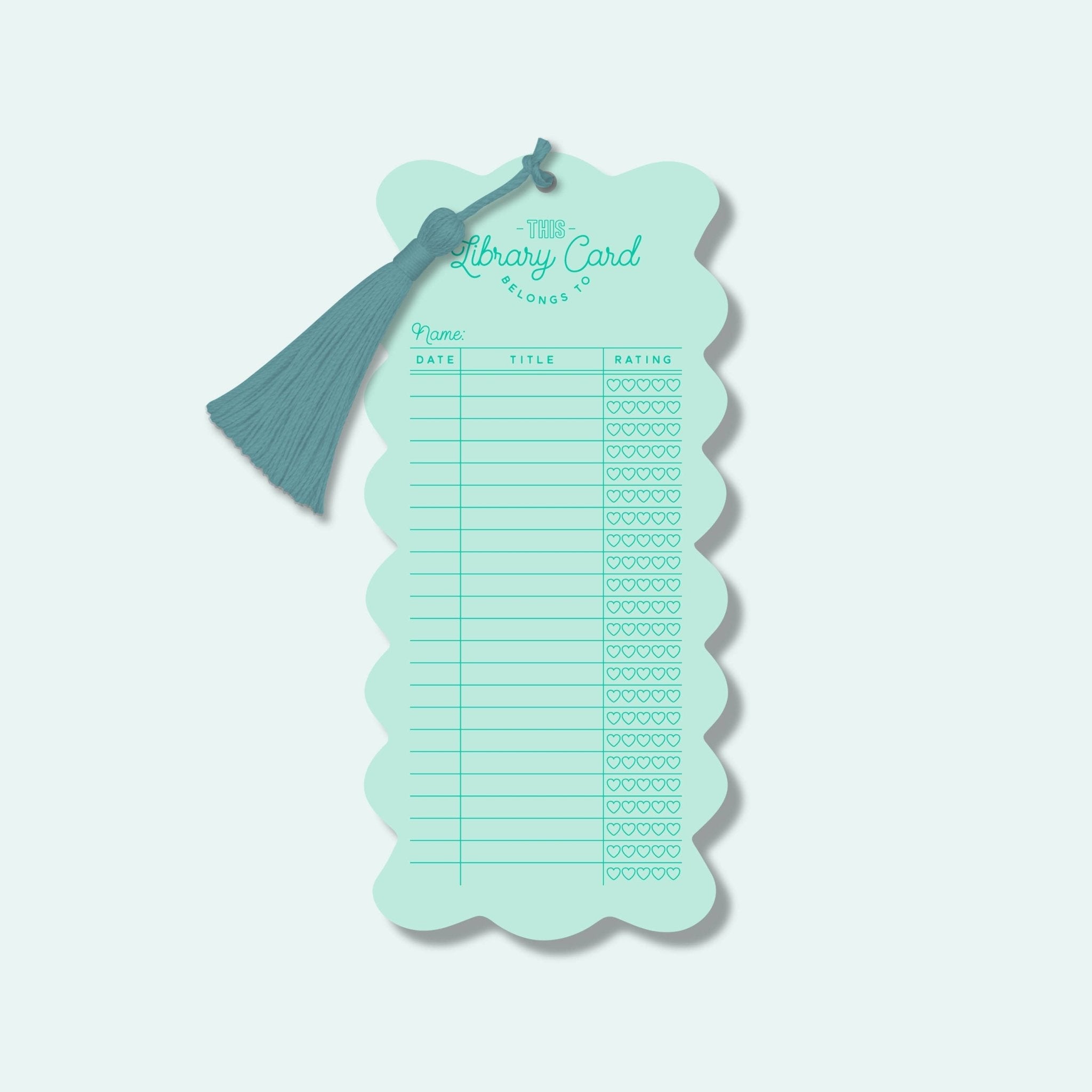 Library Card Bookmark with Tassel | Choose your Color by Cleary Lane at Confetti Gift and Party Tuscaloosa Alabama