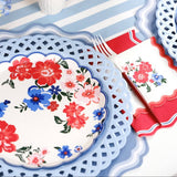 Light Blue Basketweave Paper Dinner Plates by Gatherings by Curated Paperie at Confetti Gift and Party Tuscaloosa Alabama