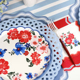 Light Blue Basketweave Paper Dinner Plates by Gatherings by Curated Paperie at Confetti Gift and Party Tuscaloosa Alabama