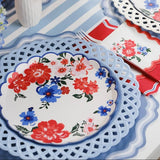 Light Blue Basketweave Paper Dinner Plates by Gatherings by Curated Paperie at Confetti Gift and Party Tuscaloosa Alabama