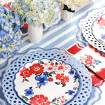 Light Blue Basketweave Paper Dinner Plates by Gatherings by Curated Paperie at Confetti Gift and Party Tuscaloosa Alabama