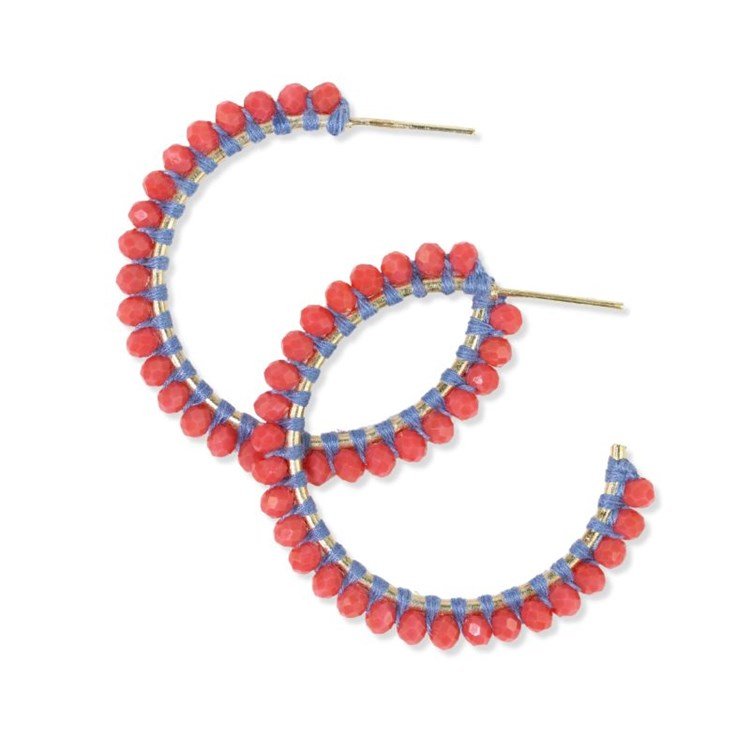 
                      
                        Lillian Crystal Threaded Beads Hoop by Ink + Alloy at Confetti Gift and Party
                      
                    