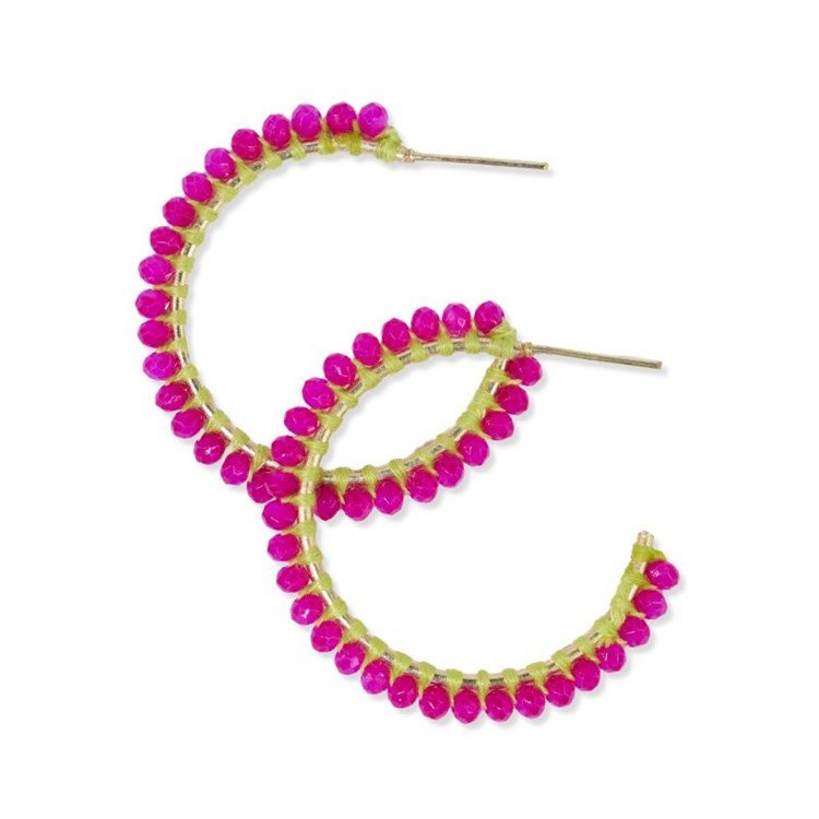 
                      
                        Lillian Crystal Threaded Beads Hoop by Ink + Alloy at Confetti Gift and Party
                      
                    