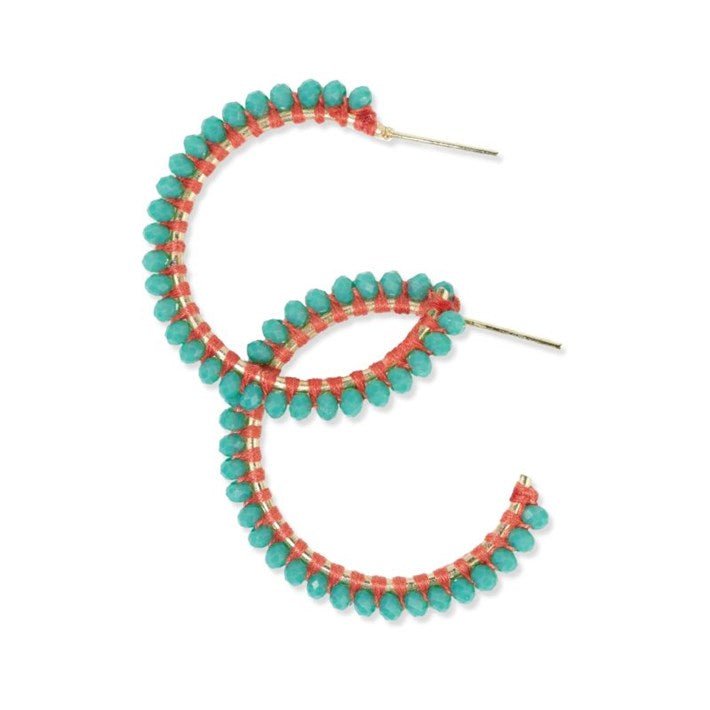 
                      
                        Lillian Crystal Threaded Beads Hoop by Ink + Alloy at Confetti Gift and Party
                      
                    