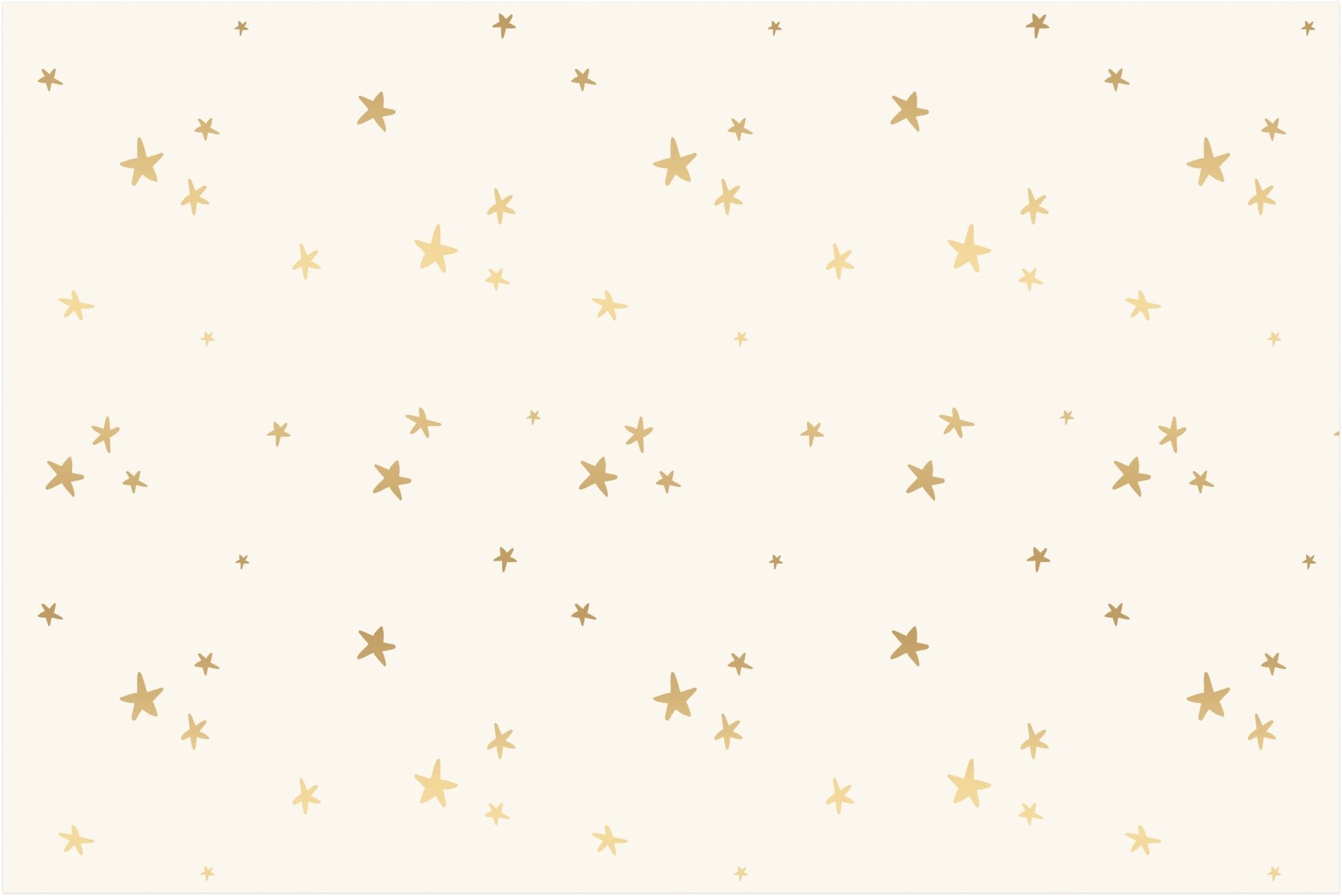 Punch Studio Magical Stars Metallic Gift Wrap Roll featuring gold stars on ivory background, 30" x 120".