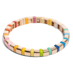 Malibu Sugar - Pastel Rainbow Tile Bracelet by Malibu Sugar at Confetti Gift and Party Tuscaloosa Alabama