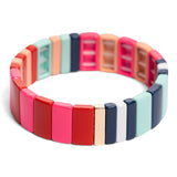 Malibu Sugar - Pink Candy Stripe Tile Bracelets for Teen & Women by Malibu Sugar at Confetti Gift and Party Tuscaloosa Alabama