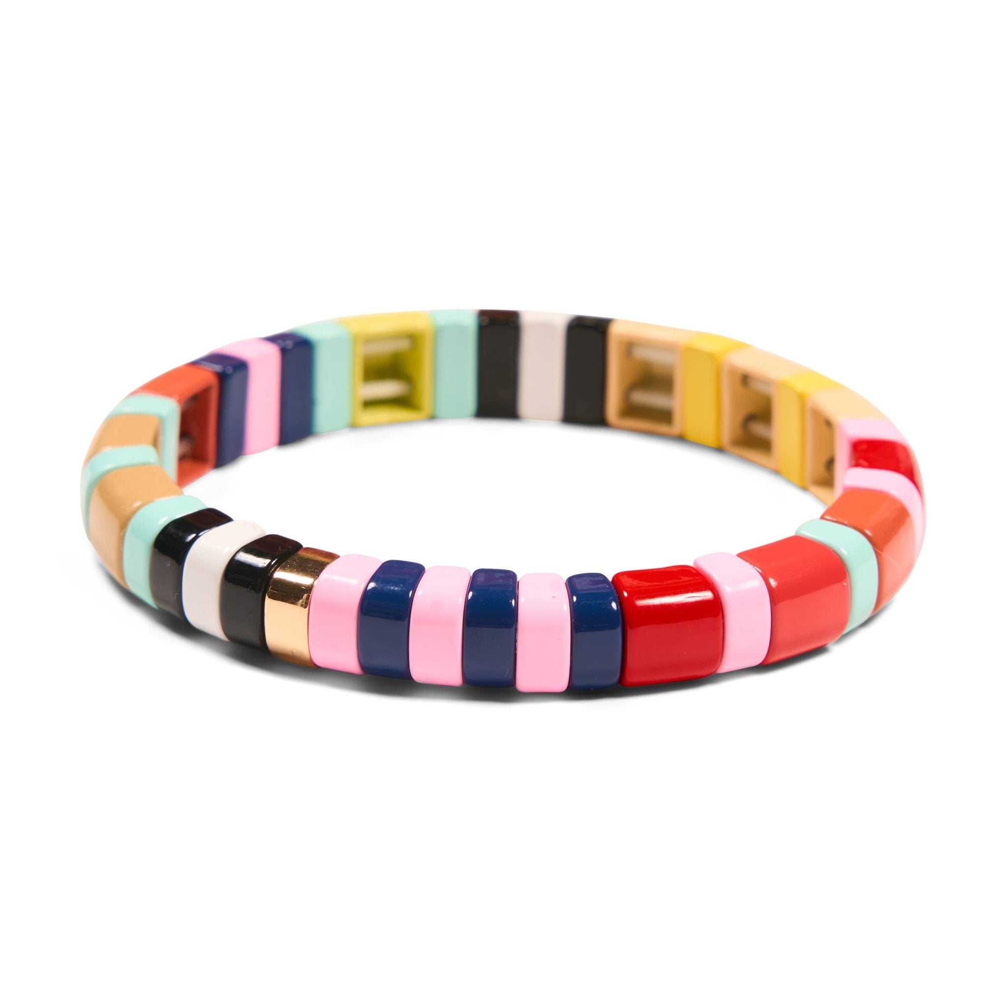 Malibu Sugar - Sugar Stripe Tile Bracelet Assortment by Malibu Sugar at Confetti Gift and Party Tuscaloosa Alabama