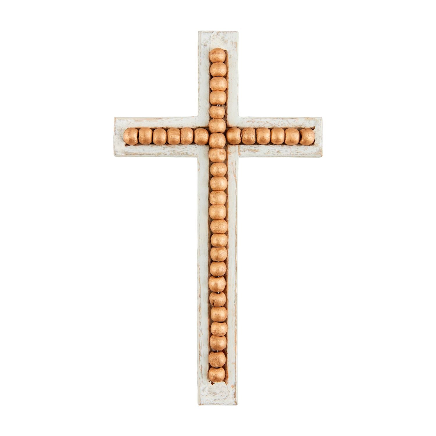 Mango Wood Decorative Cross with Bead Detail (3 Sizes) by mudpie at Confetti Gift and Party Tuscaloosa Alabama