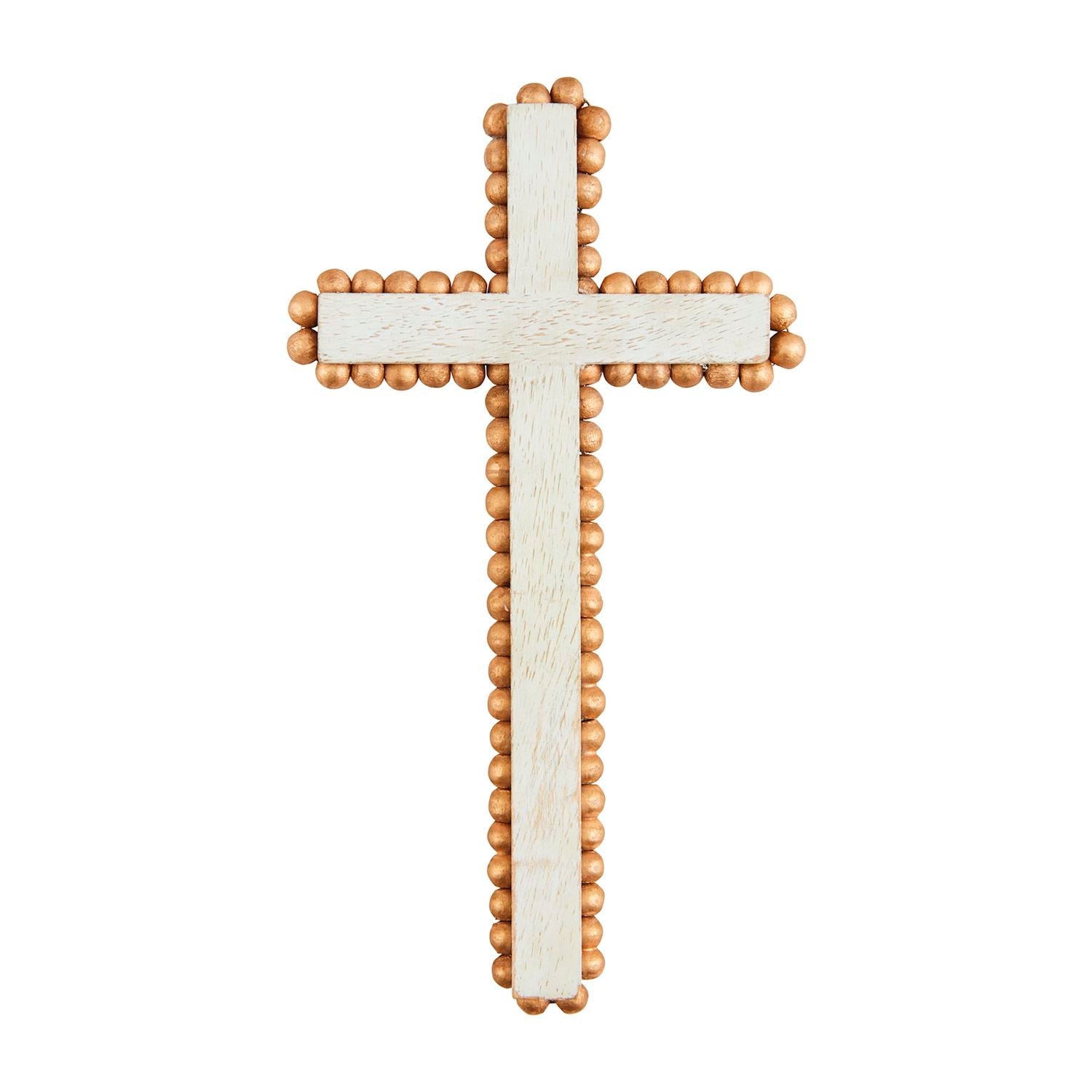 Mango Wood Decorative Cross with Bead Detail (3 Sizes) by mudpie at Confetti Gift and Party Tuscaloosa Alabama