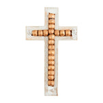 Mango Wood Decorative Cross with Bead Detail (3 Sizes) by mudpie at Confetti Gift and Party Tuscaloosa Alabama