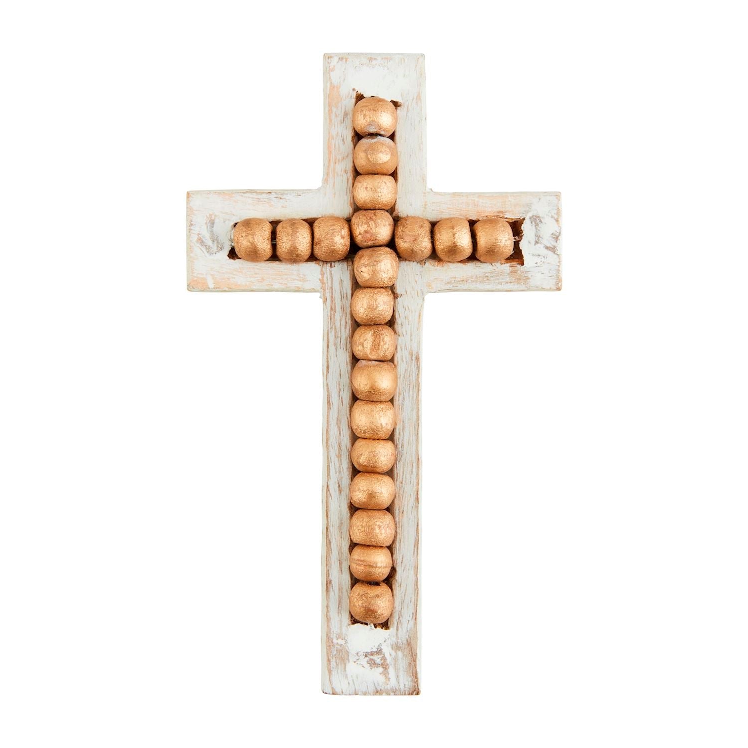 Mango Wood Decorative Cross with Bead Detail (3 Sizes) by mudpie at Confetti Gift and Party Tuscaloosa Alabama