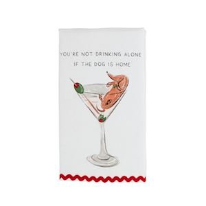 Martini Dog Ric Rac Towel by Mud Pie at Confetti Gift and Party Tuscaloosa Alabama