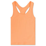 Kids melon orange ribbed racerback tank top
