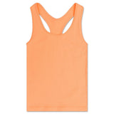 Kids melon orange ribbed racerback tank top