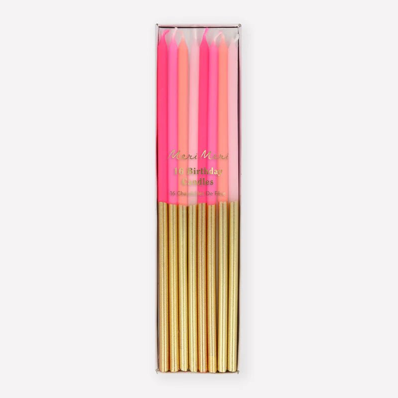 
                      
                        Meri Meri Gold Dipped Pink Candles by Meri Meri at Confetti Gift and Party
                      
                    