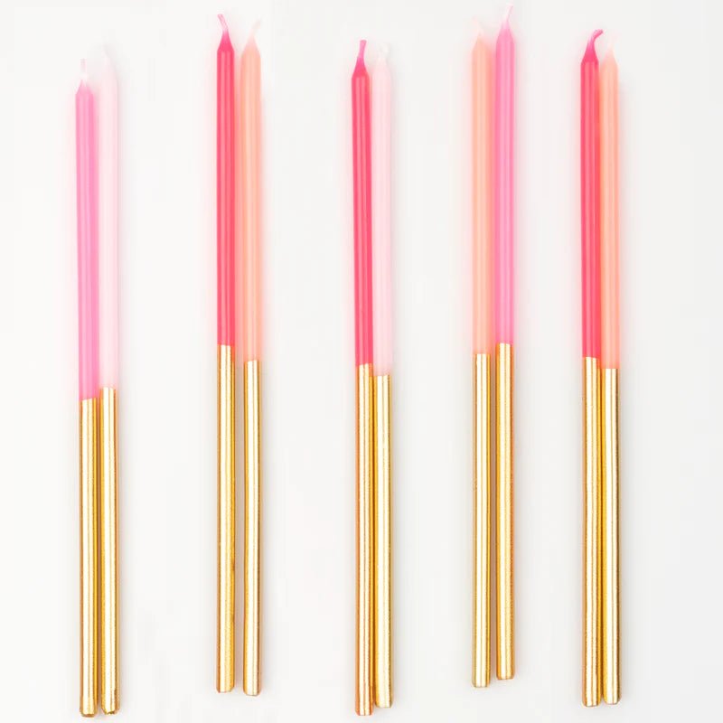 
                      
                        Meri Meri Gold Dipped Pink Candles by Meri Meri at Confetti Gift and Party
                      
                    