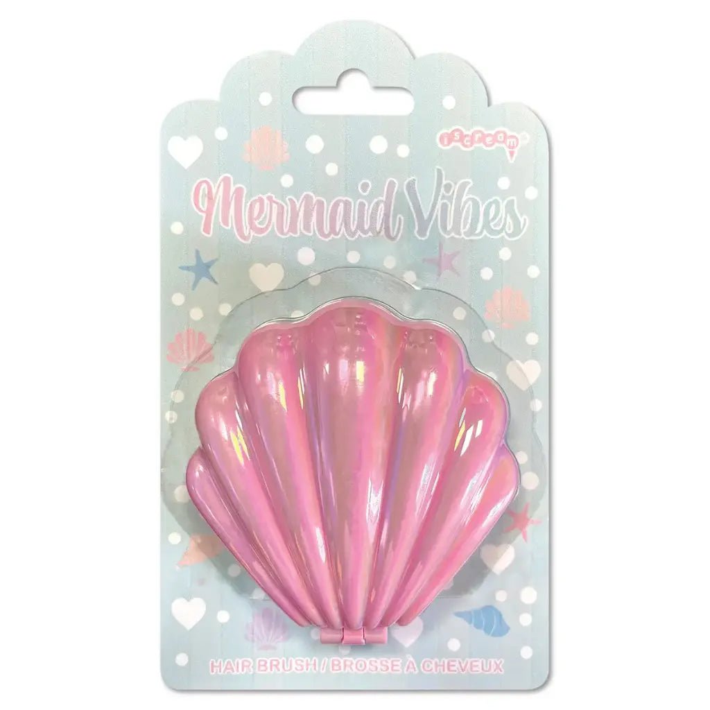 Mermaid Vibes Pop Up Shell Brush by Iscream at Confetti Gift and Party Tuscaloosa Alabama