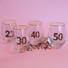  Milestone Stemless Wine Glass by Mary Square at Confetti Gift and Party