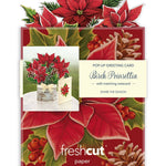 Mini Birch Poinsettia Pop Up Greeting Card by FreshCut Paper LLC at Confetti Gift and Party Tuscaloosa Alabama