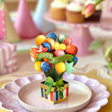 Mini Birthday Balloons Pop Up Birthday Greeting Card by FreshCut Paper LLC at Confetti Gift and Party Tuscaloosa Alabama