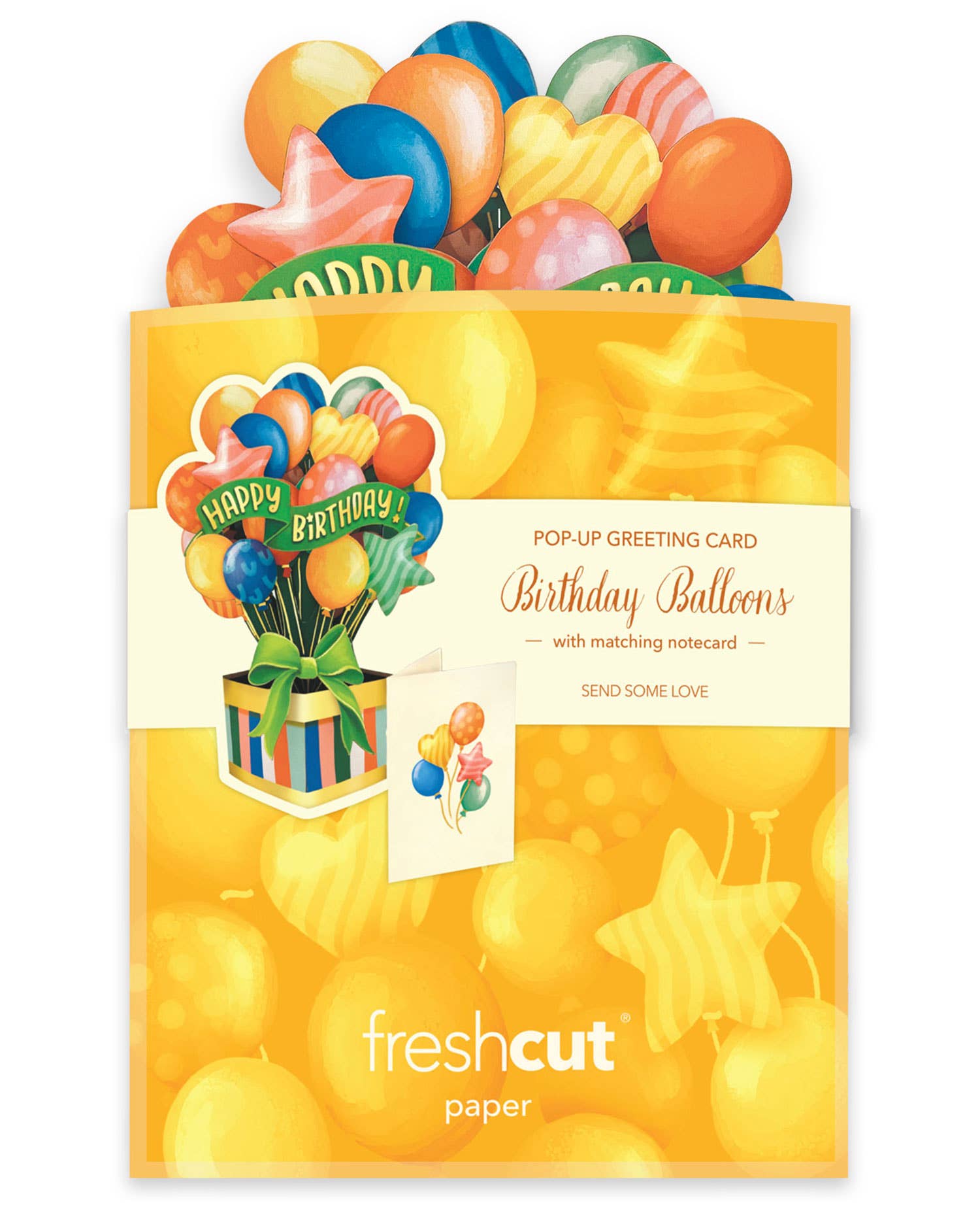 Mini Birthday Balloons Pop Up Birthday Greeting Card by FreshCut Paper LLC at Confetti Gift and Party Tuscaloosa Alabama