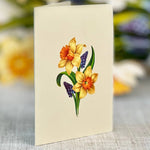 Mini English Daffodils Pop Up Greeting Card by FreshCut Paper LLC at Confetti Gift and Party Tuscaloosa Alabama