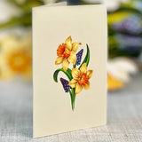Mini English Daffodils Pop Up Greeting Card by FreshCut Paper LLC at Confetti Gift and Party Tuscaloosa Alabama