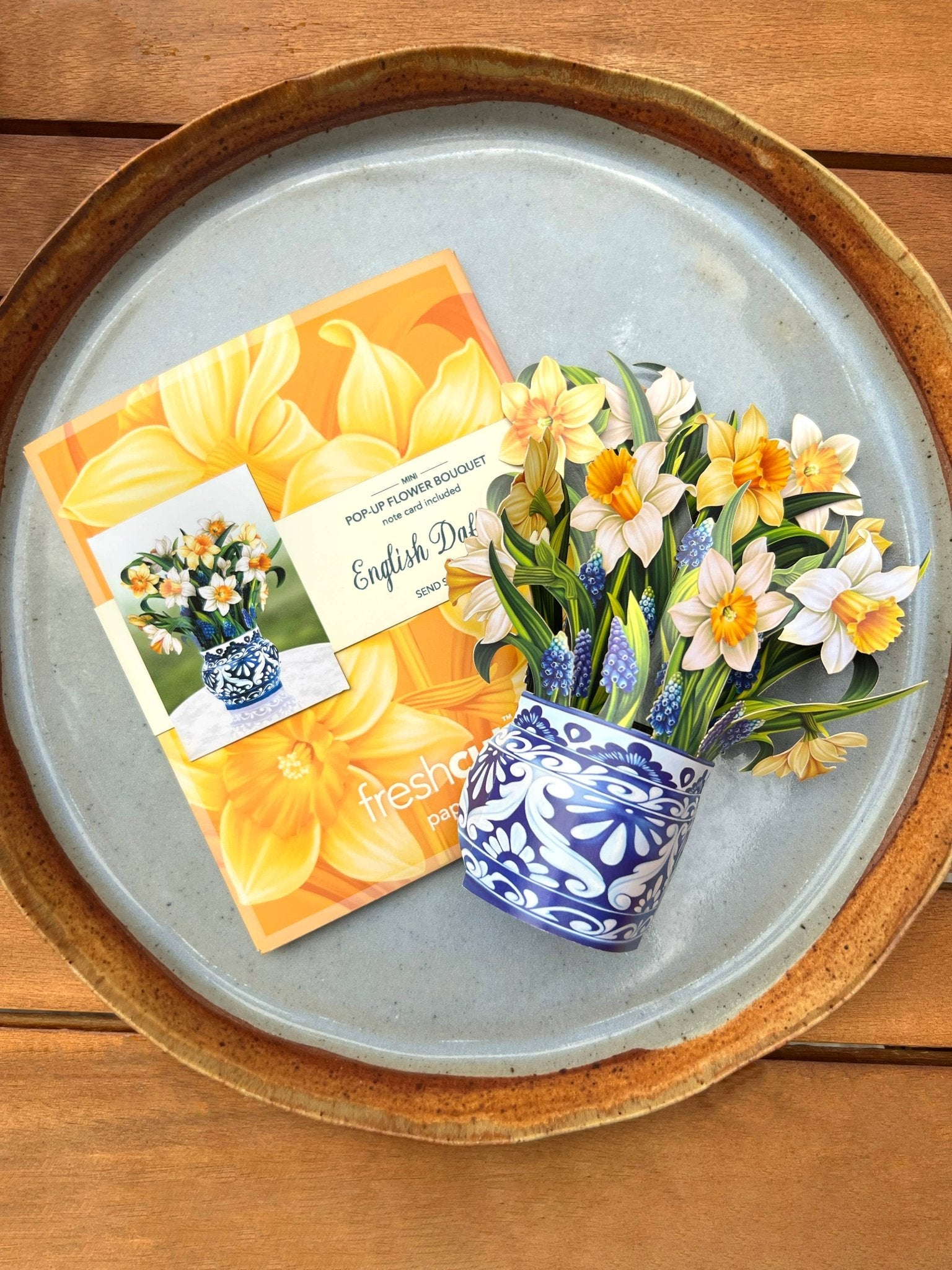 Mini English Daffodils Pop Up Greeting Card by FreshCut Paper LLC at Confetti Gift and Party Tuscaloosa Alabama