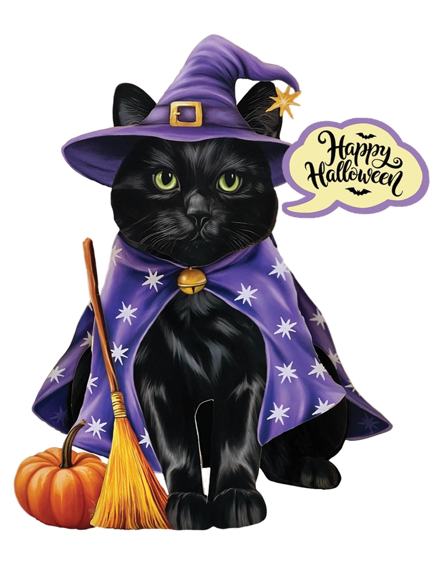 Mini Halloween Cat Pop Up Greeting Card by FreshCut Paper LLC at Confetti Gift and Party Tuscaloosa Alabama