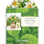 Mini Ivory & Sage Pop Up Greeting Card by FreshCut Paper LLC at Confetti Gift and Party Tuscaloosa Alabama