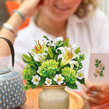 Mini Ivory & Sage Pop Up Greeting Card by FreshCut Paper LLC at Confetti Gift and Party Tuscaloosa Alabama