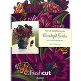 Mini Moonlight Gardens Pop up Greeting Card by FreshCut Paper LLC at Confetti Gift and Party Tuscaloosa Alabama