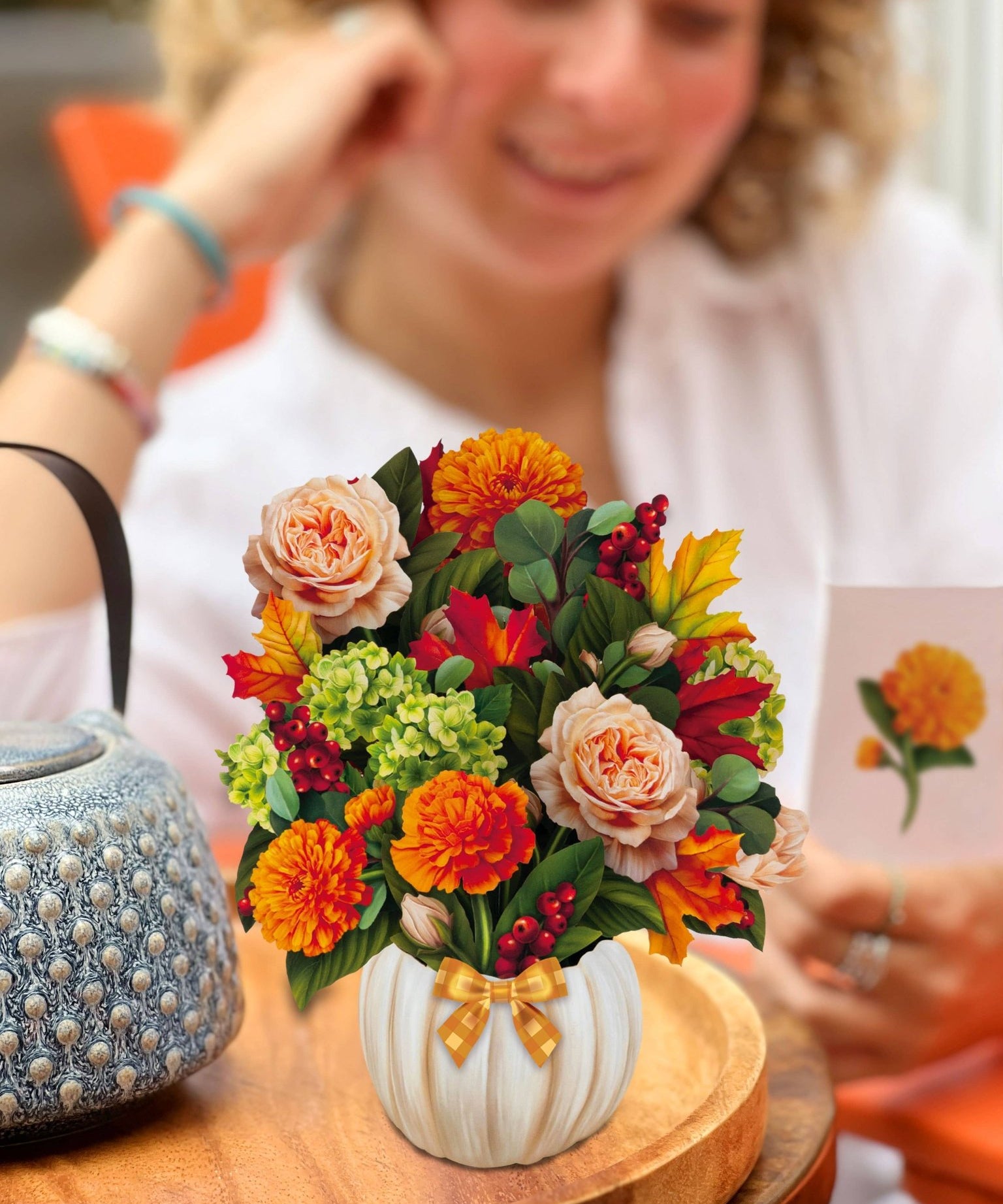 Mini Pumpkin Spice Pop Up Greeting Card by FreshCut Paper LLC at Confetti Gift and Party Tuscaloosa Alabama