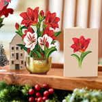 Mini Scarlett Amaryllis Pop Up Greeting Card by FreshCut Paper LLC at Confetti Gift and Party Tuscaloosa Alabama
